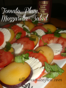 Tomato Plum Mozzarella Salad