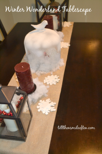 DIY - Winter Wonderland tablescape decoration