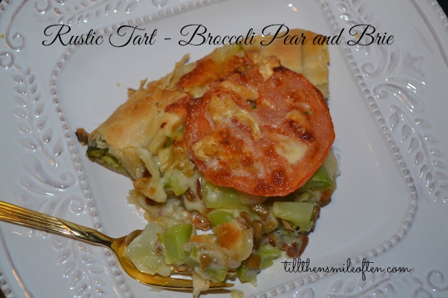 Rustic Tart - Broccoli Pear and Brie